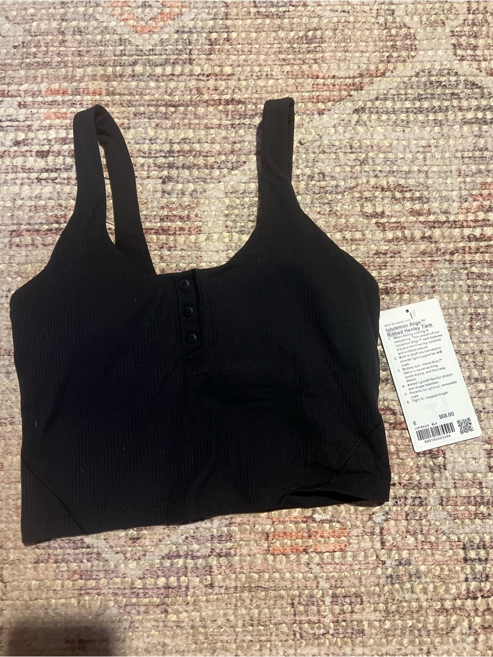 NWT lululemon Align ribbed Henley tank top
